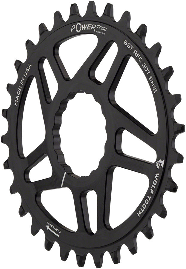 Wolf Tooth Elliptical Direct Mount Chainring - 34t RaceFace CINCH Boost Drop-Stop ST Shimano 12 Speed HG+ BLK