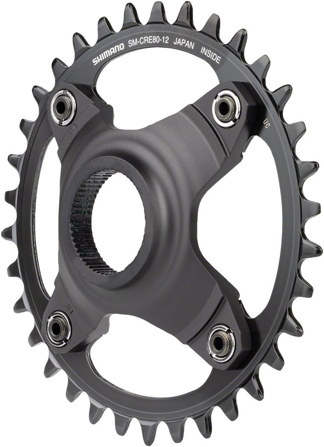 Shimano STEPS SM-CRE80-12-B Chainring - 34T Without Chainguard 55mm Chainline BLK