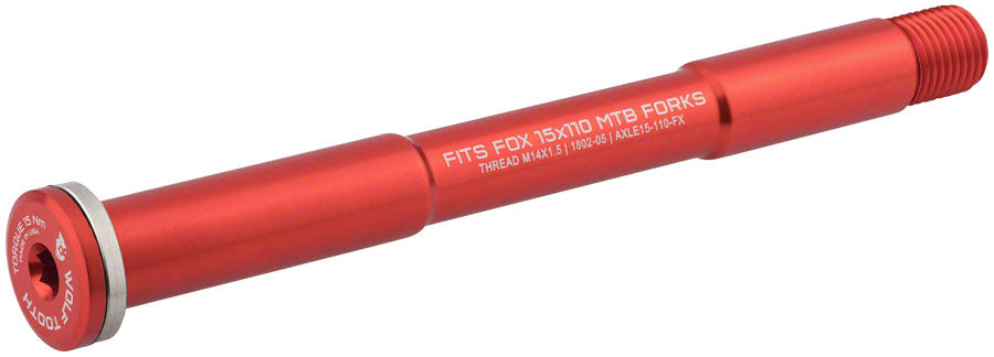 Wolf Tooth Front Thru Axle - FOX 15 x 110mm Red