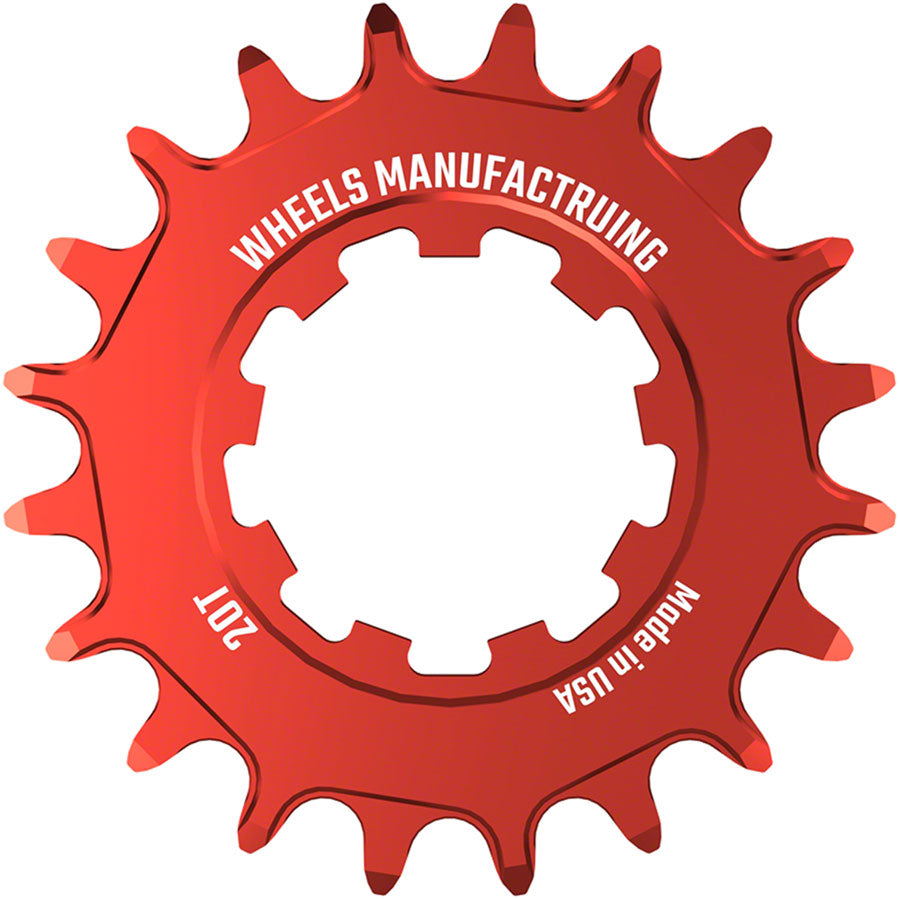 Wheels Manufacturing SOLO-SPEED Cog - 20t Fits SOLO-SPLINE SOLO-XD kits Red