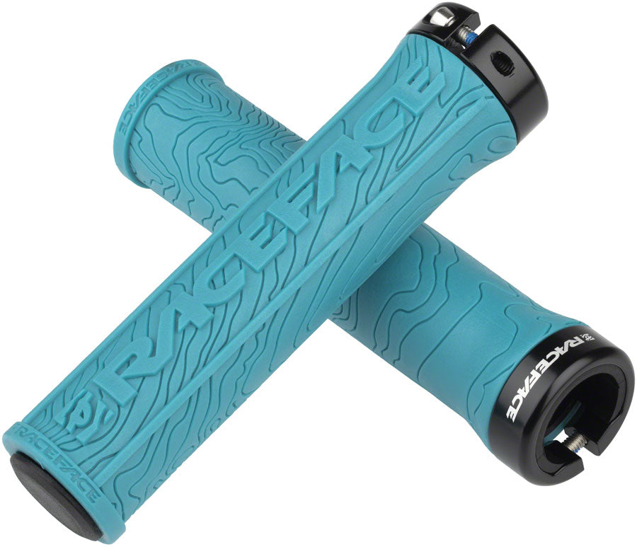 RaceFace Half Nelson Grips - Turquoise Lock-On