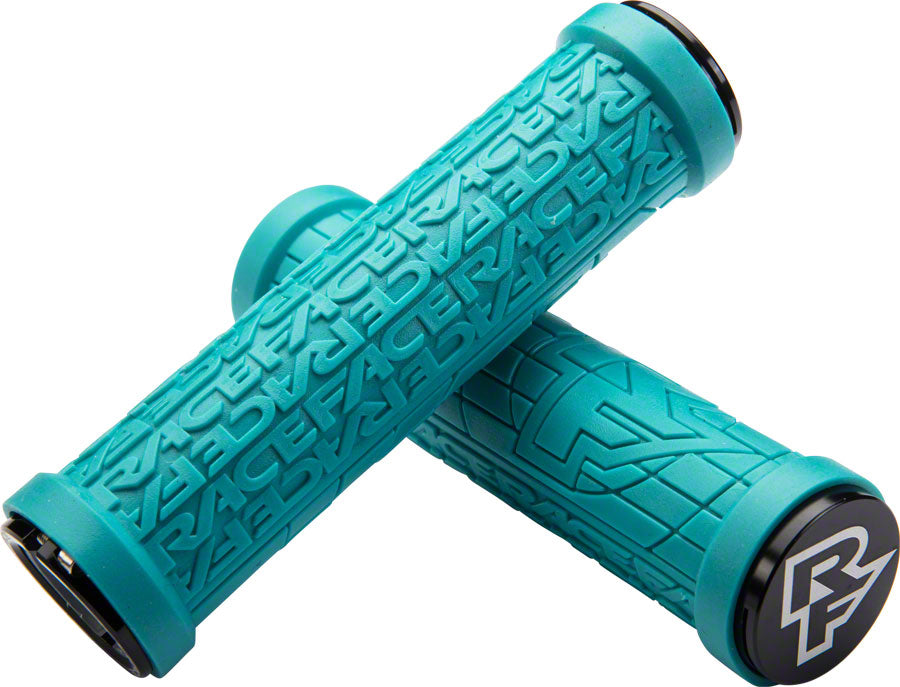 RaceFace Grippler Grips - Turquoise Lock-On 30mm