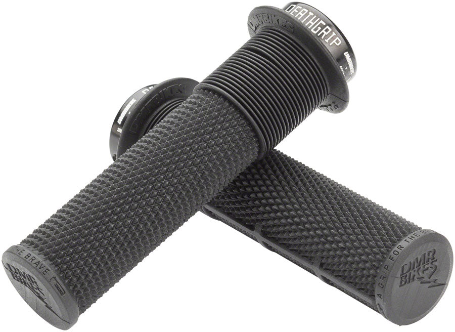 DMR DeathGrip Flanged Grips - Thin Lock-On Black