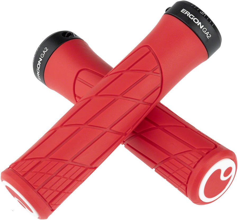 Ergon GA2 Grips - Risky Red Lock-On