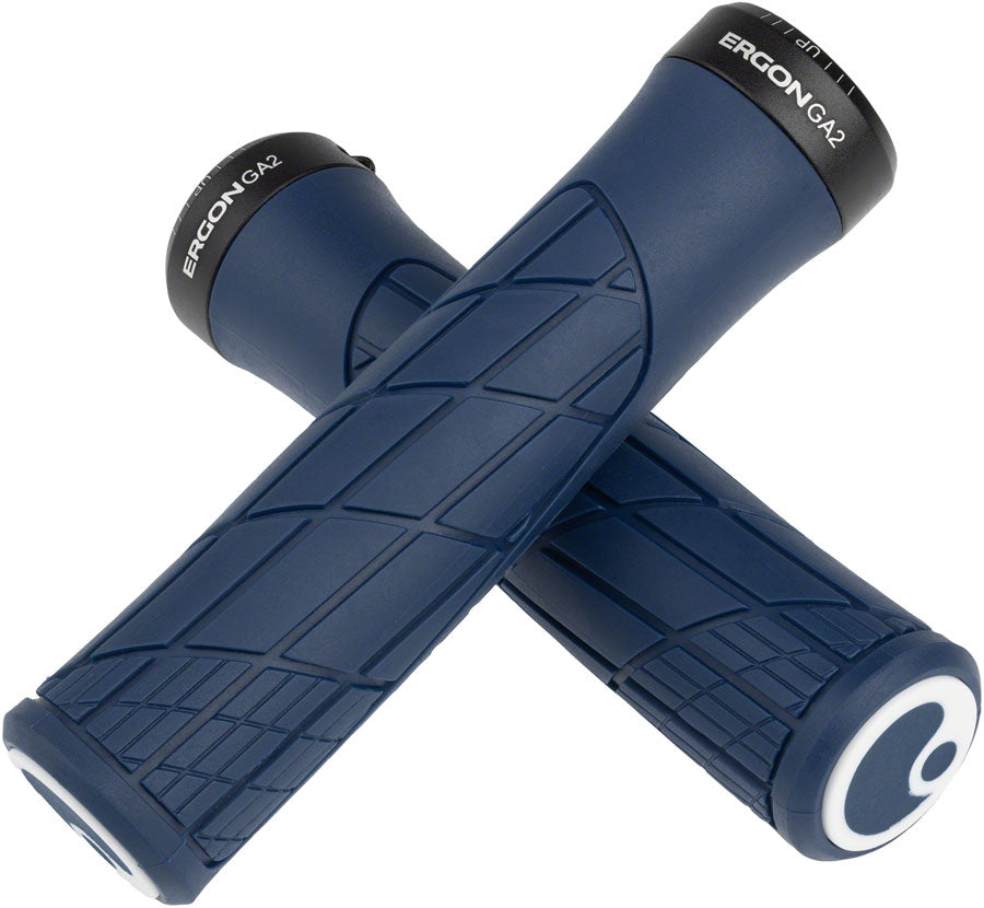 Ergon GA2 Grips - Nightride Blue Lock-On