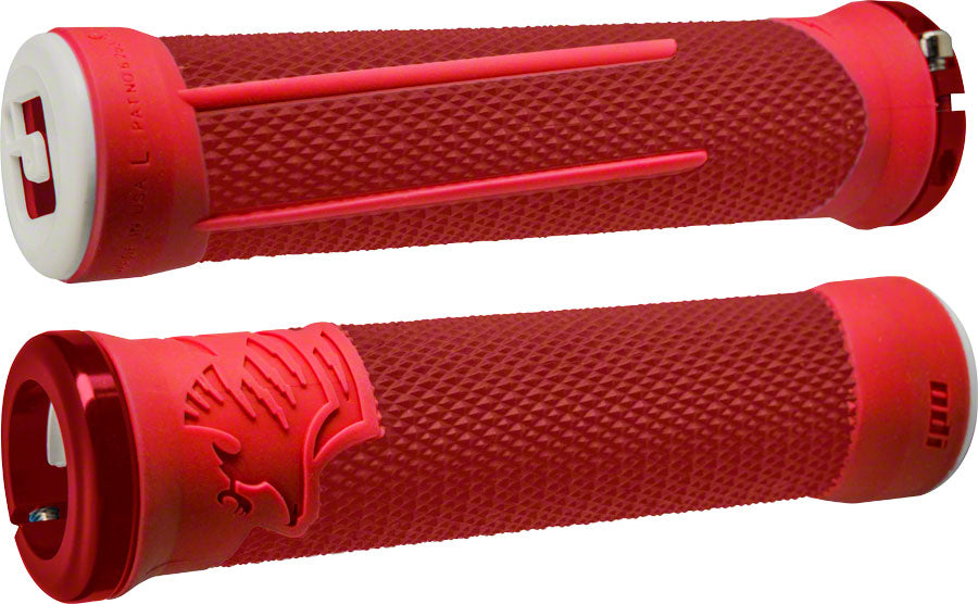 ODI AG2 Grips - Red/Fire Lock-On