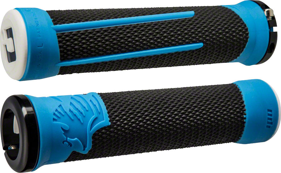 ODI AG2 Grips - Black/Blue Lock-On