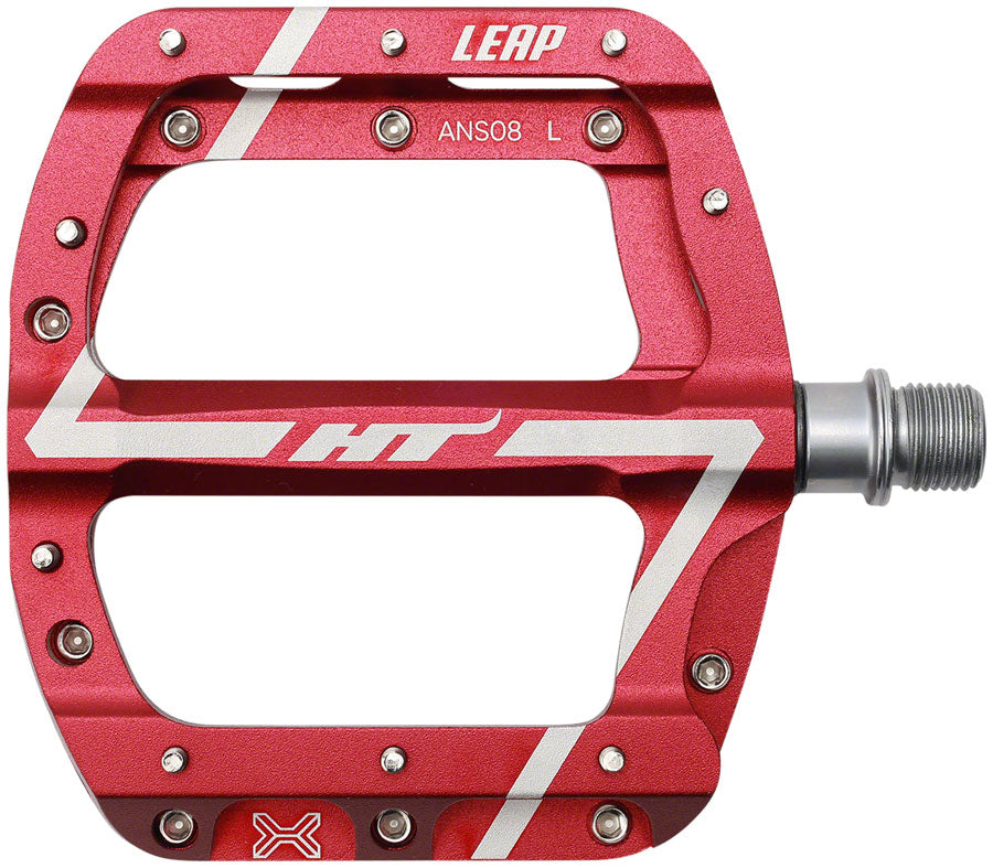 HT Components ANS08 Leap Platform Pedals Body: Aluminum Spindle: Cr-Mo 9/16 Red Pair