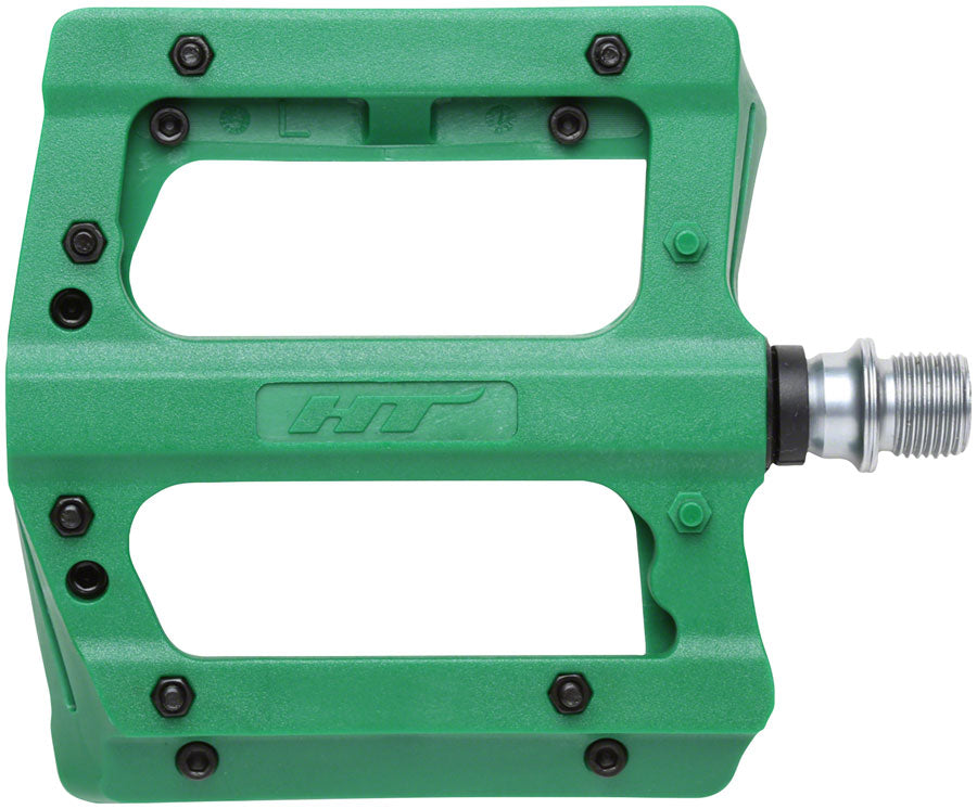 HT Components PA12A Pedals - Platform Composite 9/16" Green