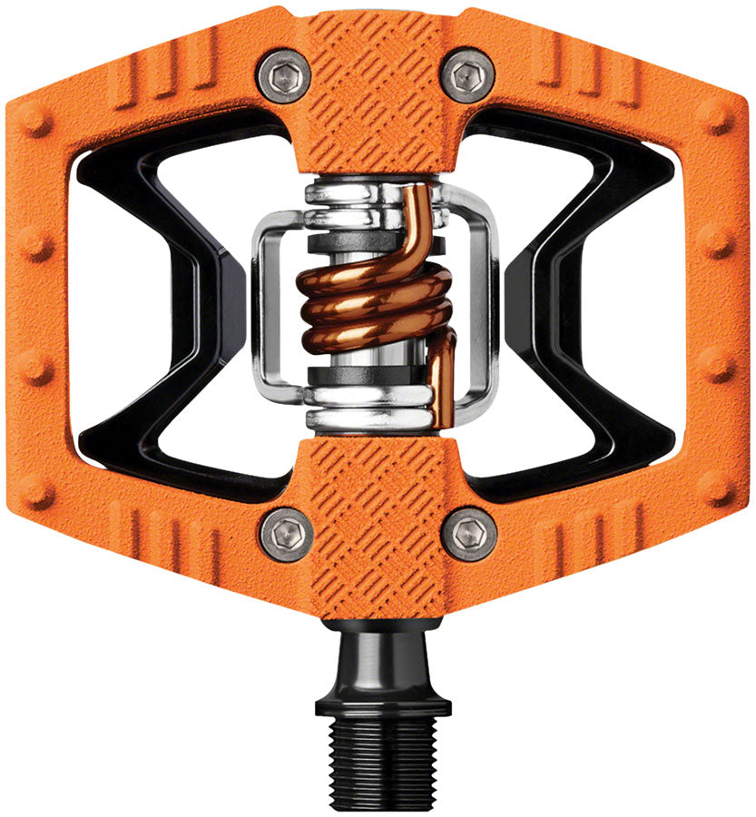 Crankbrothers Double Shot 2 Pedals - Single Side Clipless Platform Aluminum 9/16" Orange