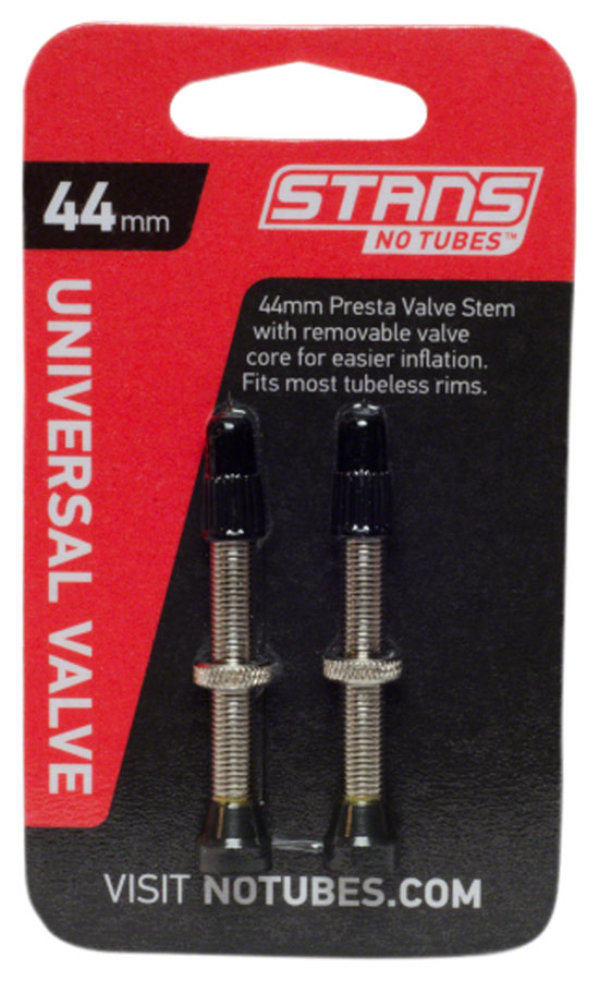 Stans Tubeless Universal Valve Stems - Brass 44mm Pair