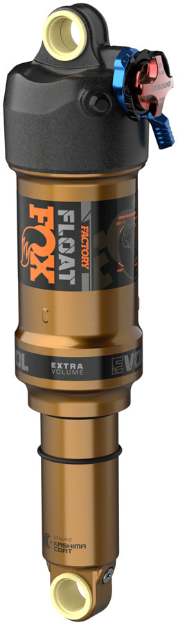 FOX Float Factory Rear Shock - Metric 210 x 50 mm EVOL LV 2-Position Adj 0.4 Spacer BLK/Kashima Coat