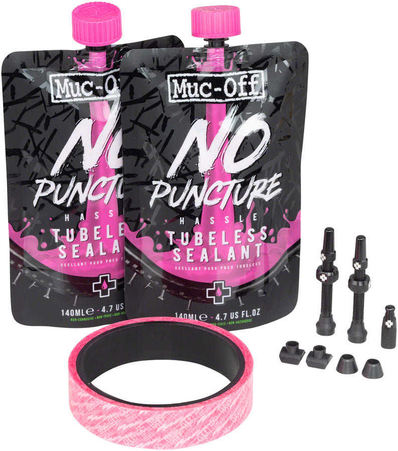 Muc-Off Ultimate Tubeless Kit - XC/Gravel 25mm Tape 44mm Valves