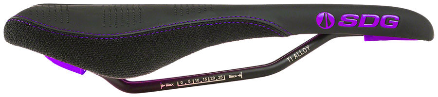 SDG Radar Mtn Saddle Ti-Alloy Rails - Purple/Black