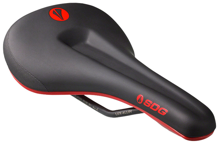 SDG Bel-Air V3 Max Saddle Lux-Alloy Rails Black/Red