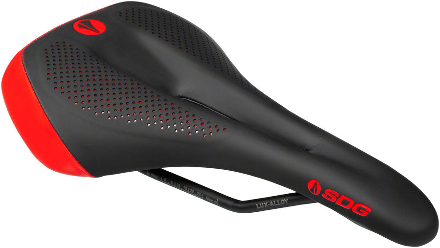 SDG Allure V2 Saddle - Lux-Alloy Black/Red