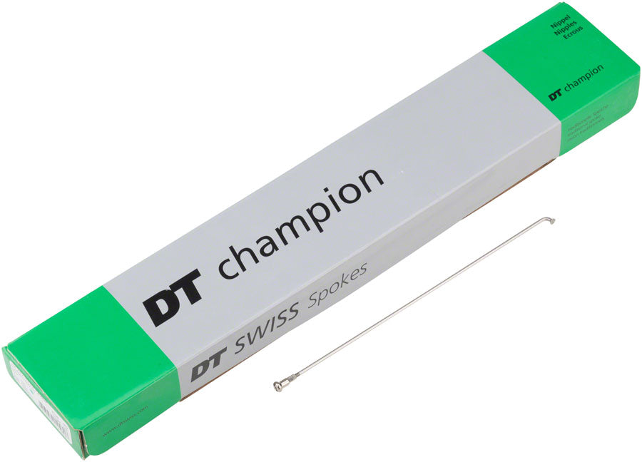 DT Swiss Champion Spoke: 2.0mm 188mm J-bend Silver Box of 100