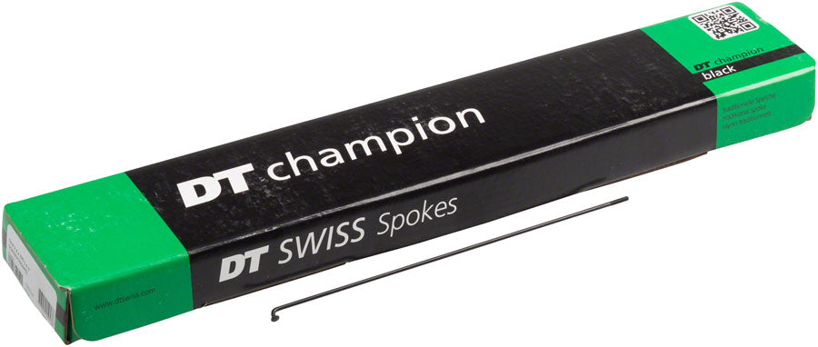 DT Swiss Champion Spoke: 2.0mm 187mm J-bend Black Box of 100