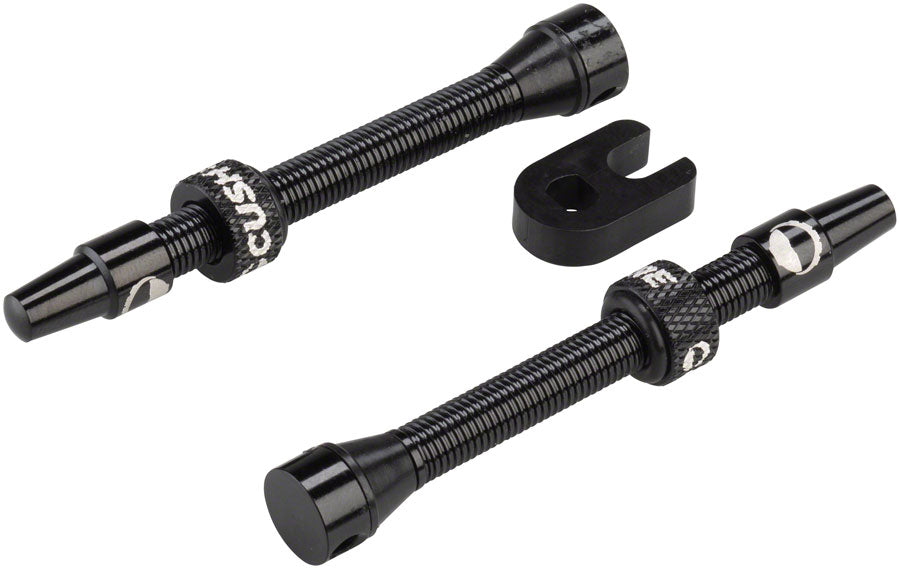 CushCore Tubeless Presta Valve Set - 55mm Black