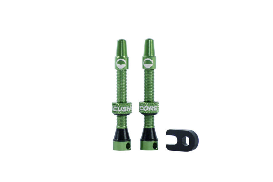 CushCore Tubeless Presta Valve Set - 44mm Green