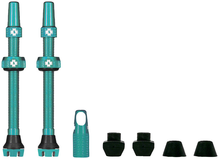 Muc-Off V2 Tubeless Valve Kit - Turquoise 44mm Pair