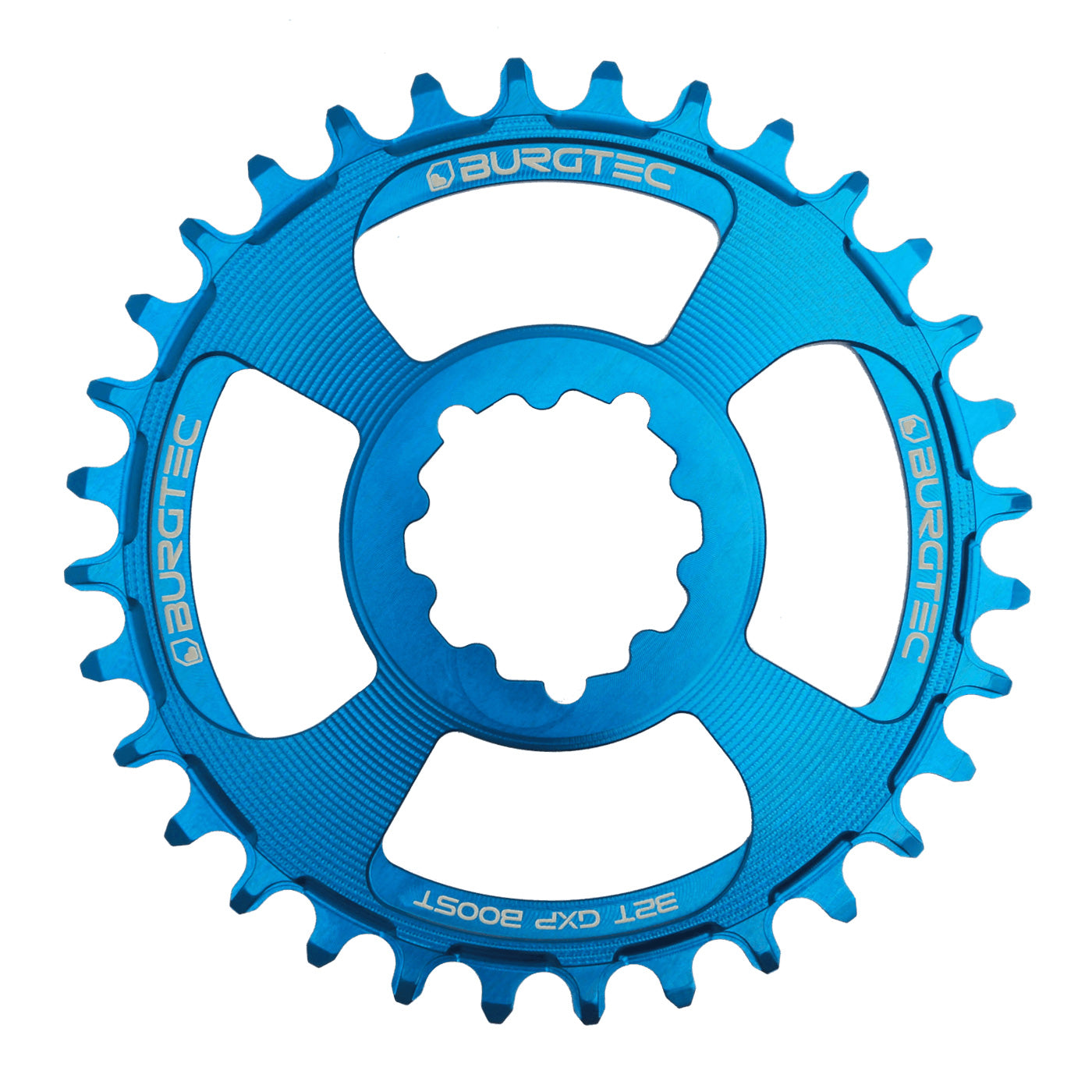 Burgtec GXP Boost 3mm Thick Thin Chainring 30T - Deep Blue