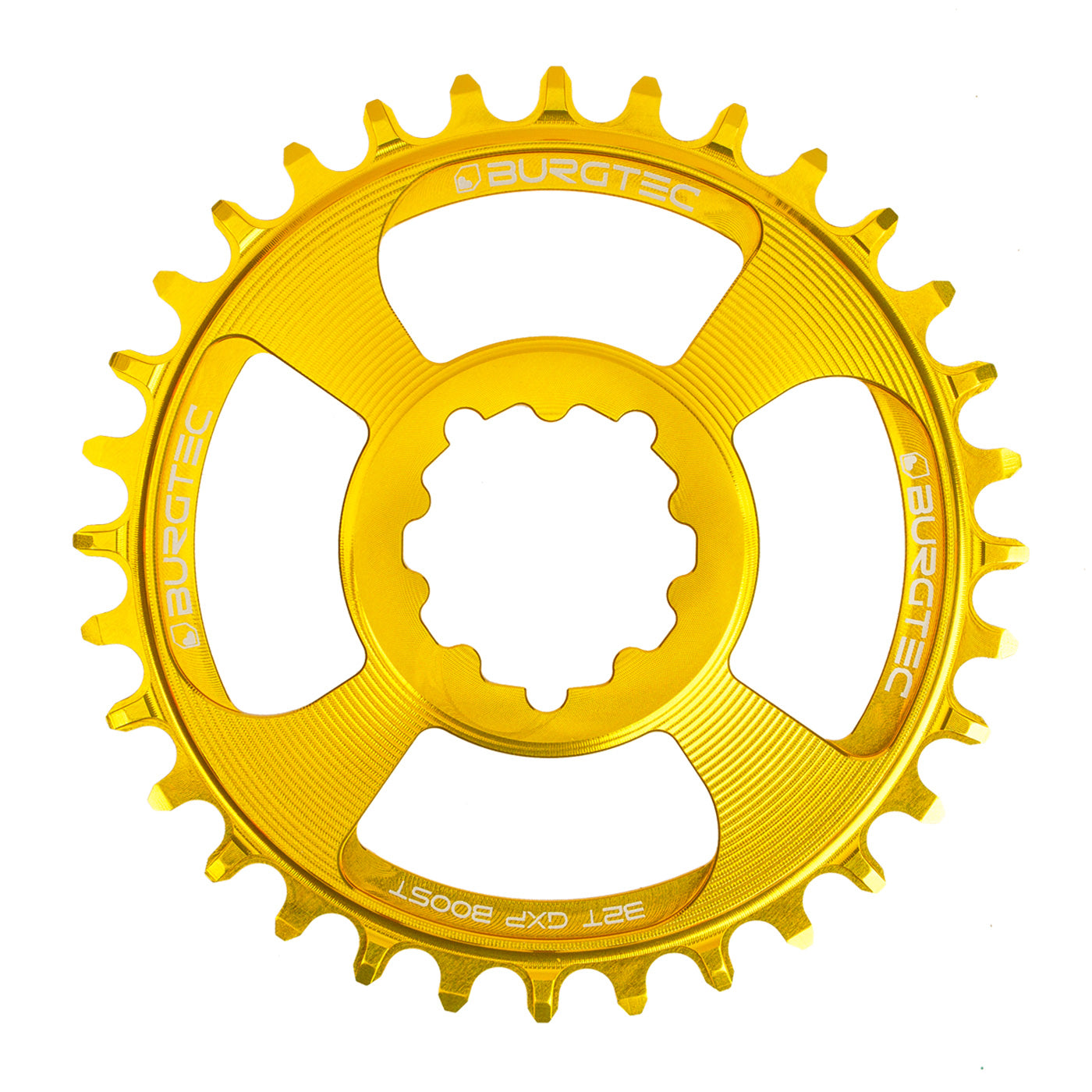 Burgtec GXP Boost 3mm Thick Thin Chainring 30T - Bullion Gold