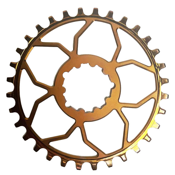 5Dev Titanium 3-Bolt Chainring 3mm Offset 30T Bronze