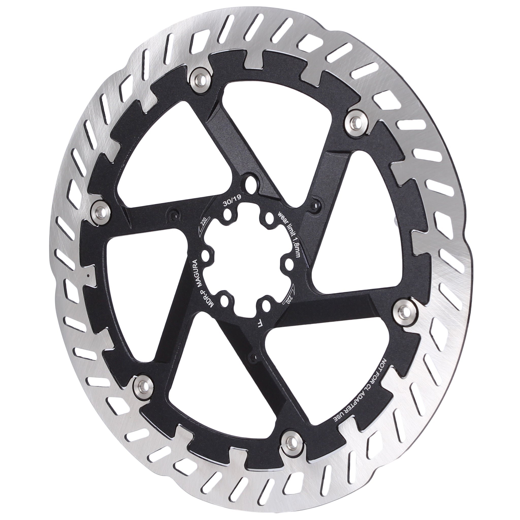 Magura MDR-P Disc Brake Rotor - 220mm 6-Bolt For eBike Silver/Black