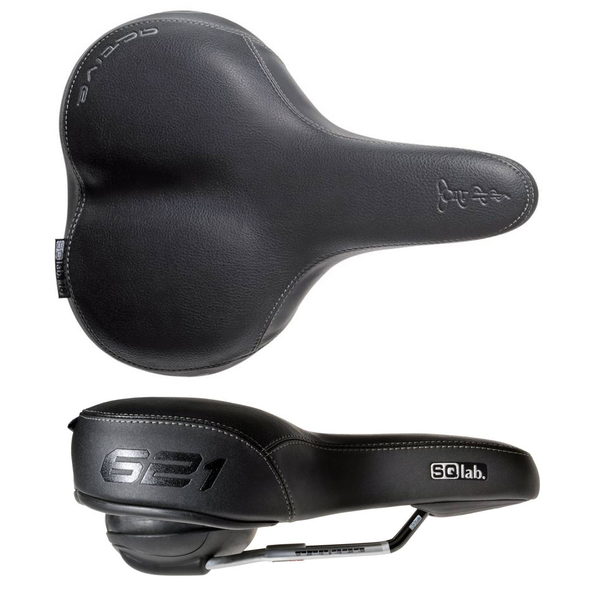 SQlab 621 M-D Active CrMo Rail 210 Saddle Blk