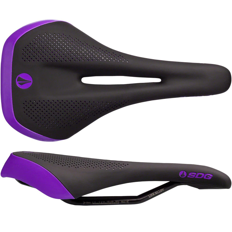 SDG Allure V2 Saddle Lux-Alloy Rails Black/Purple