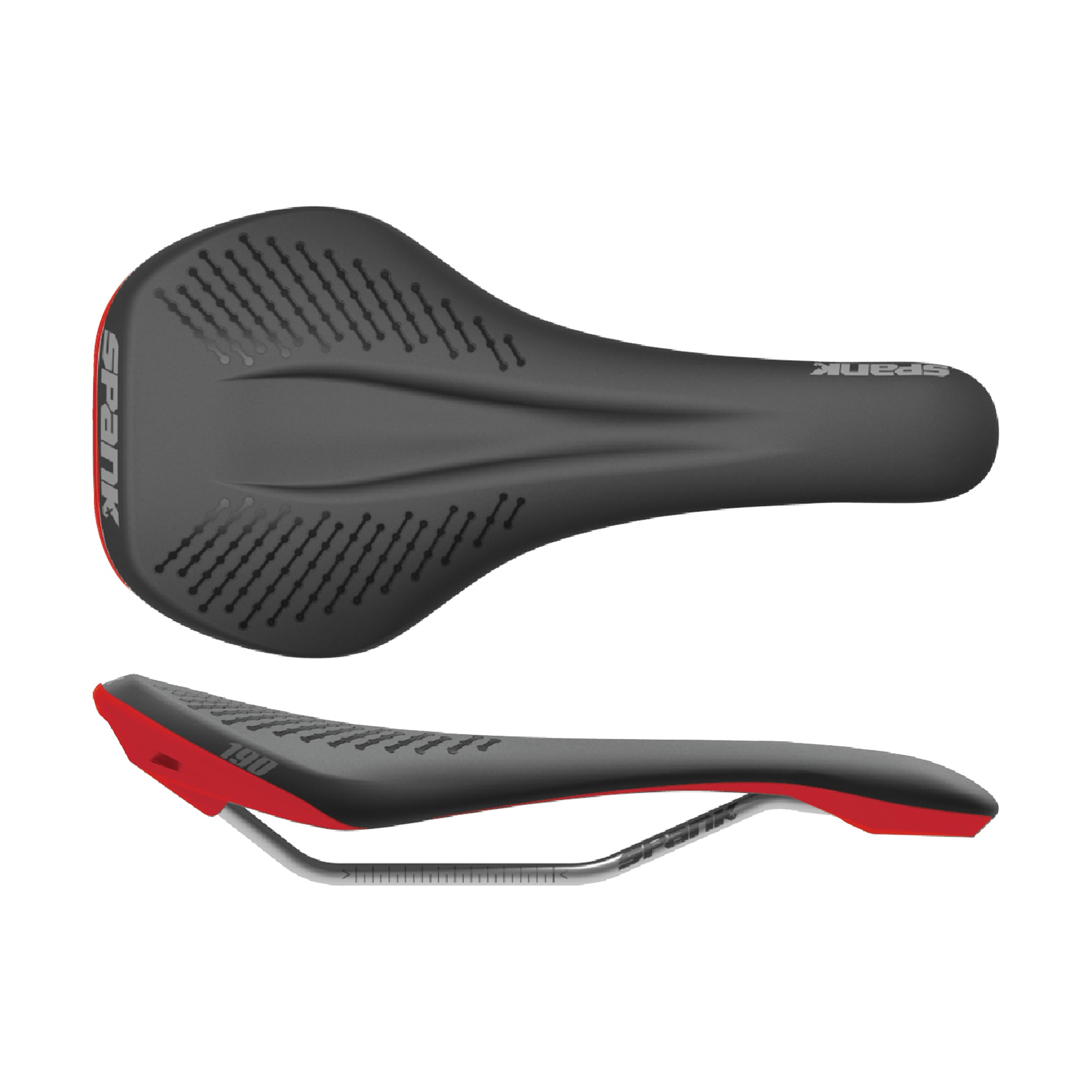 Spank Oozy 220 Saddle Black/Red