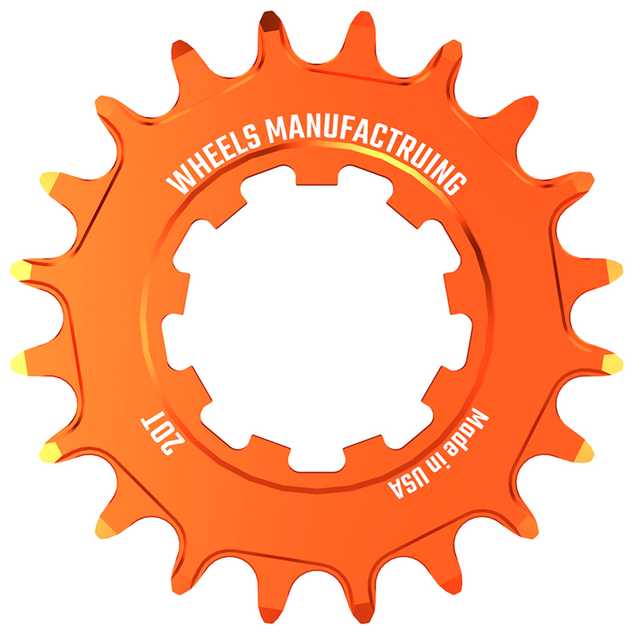 Wheels Manufacturing SOLO-SPEED Cog - 20t Fits SOLO-SPLINE SOLO-XD kits Orange