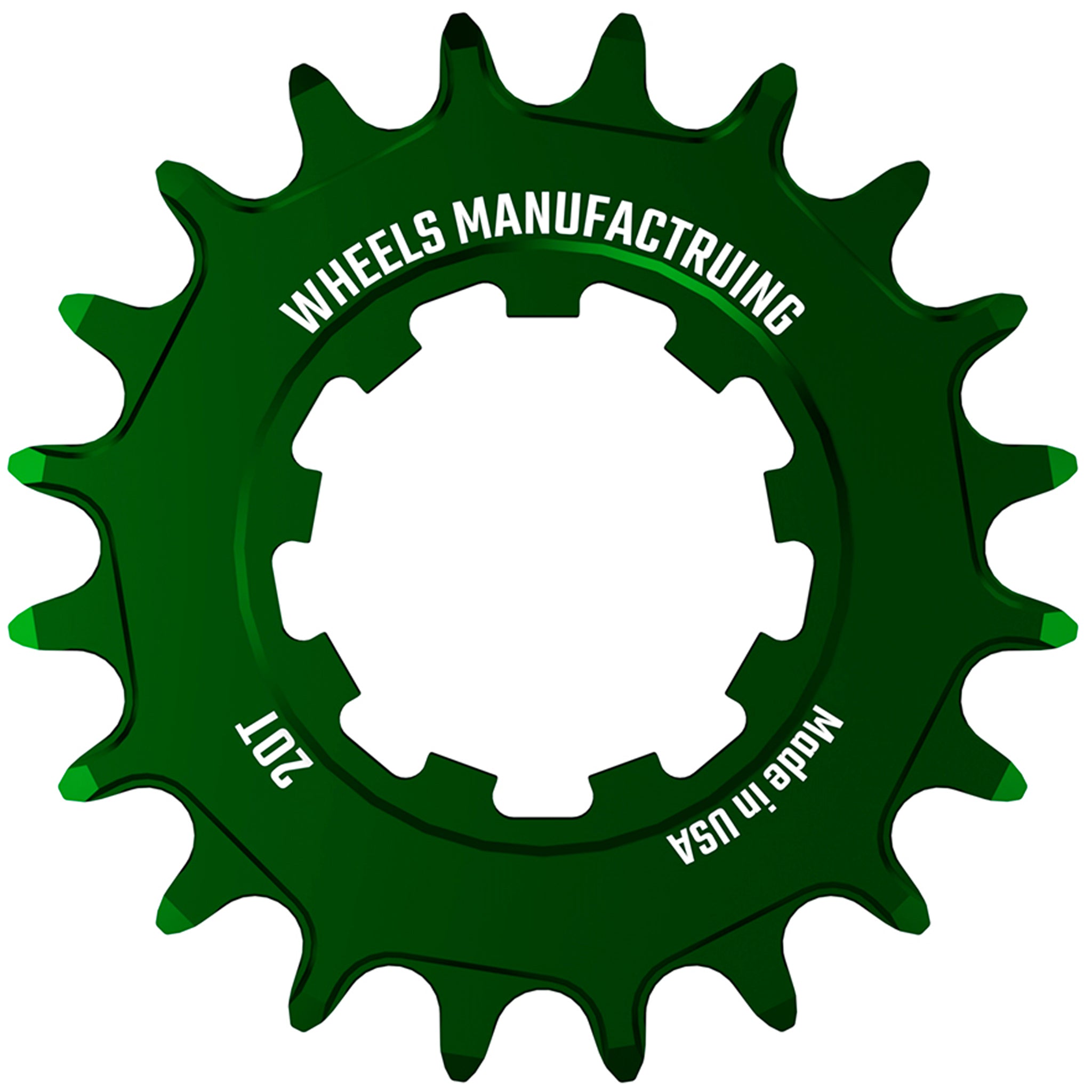 Wheels Manufacturing SOLO-SPEED Cog - 20t Fits SOLO-SPLINE SOLO-XD kits Green